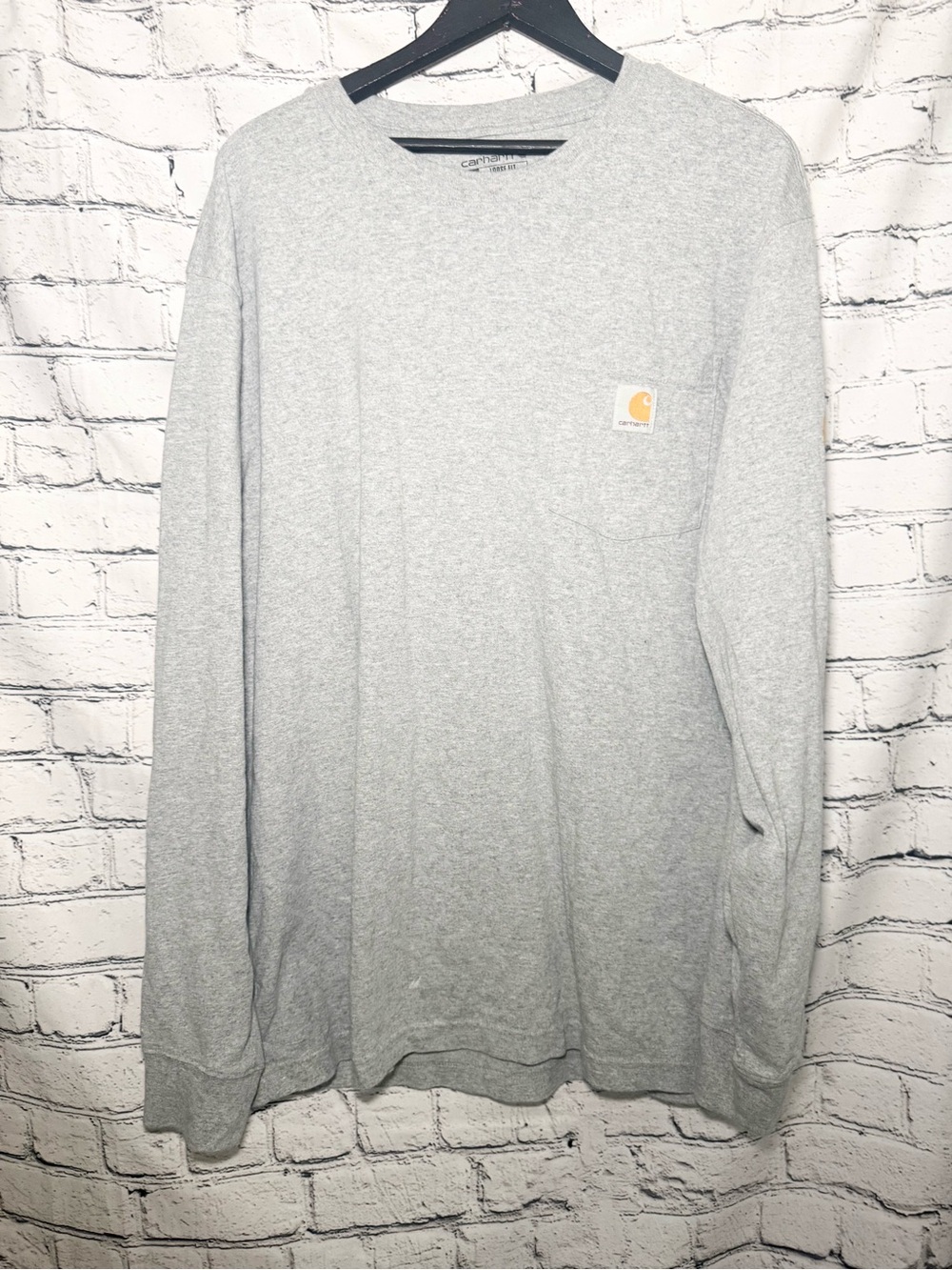 Carhartt. Gray graphic long sleeve. Size M